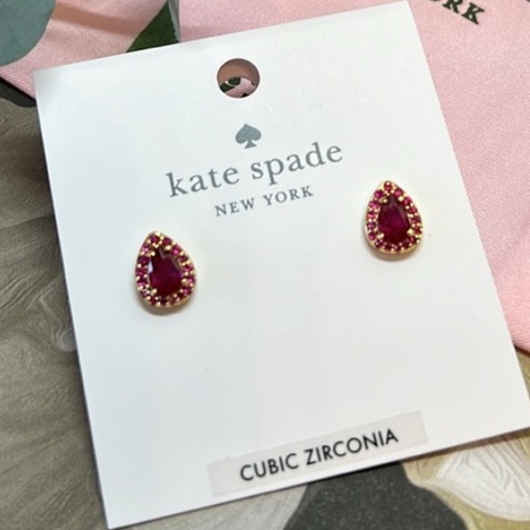 Kate Spade Light Up The Room Holiday Stud Earrings (Pink) NWT - Picture 7 of 15